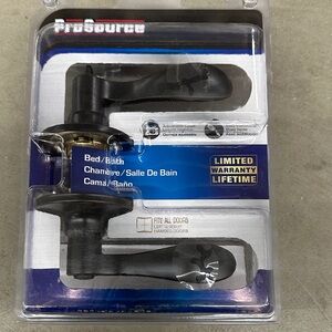 Black Bed/Bath Door Lever - Privacy